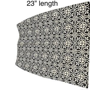 Talbots Elegant Black and White Skirt